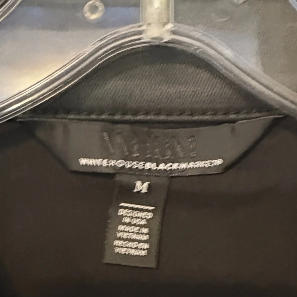 WHBM Black Embroidered Womens coated denim Jacket - Picture 2 of 12